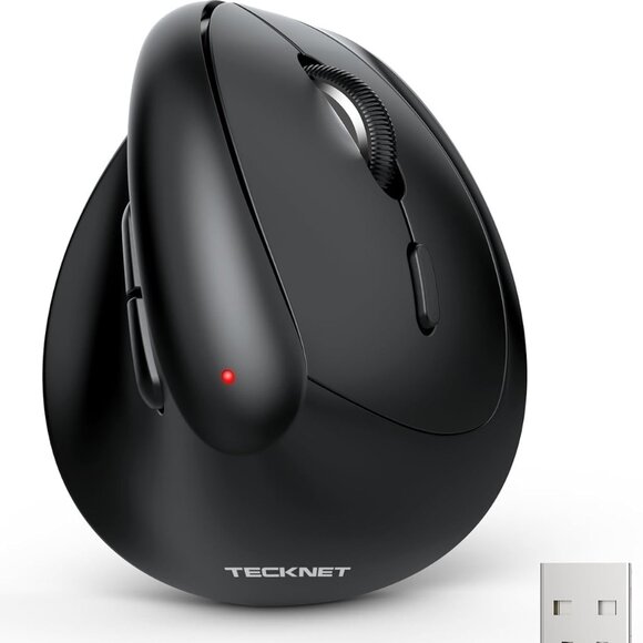 TECKNET Vertical Wireless Mouse, Ergonomic Mouse for Small Hands, 4800DPI, 5 Adj - Picture 1 of 9